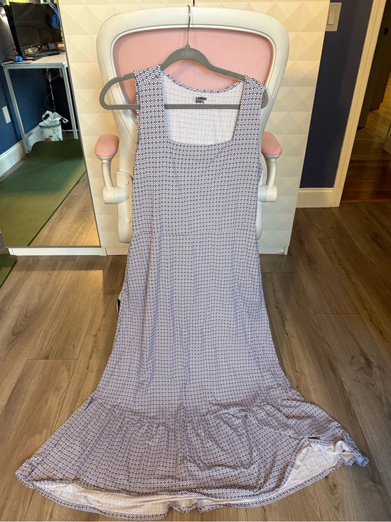 Lands end Dresses & Skirts - Lands' End Sleeveless Maxi Dress in Lavender and White Micro Print